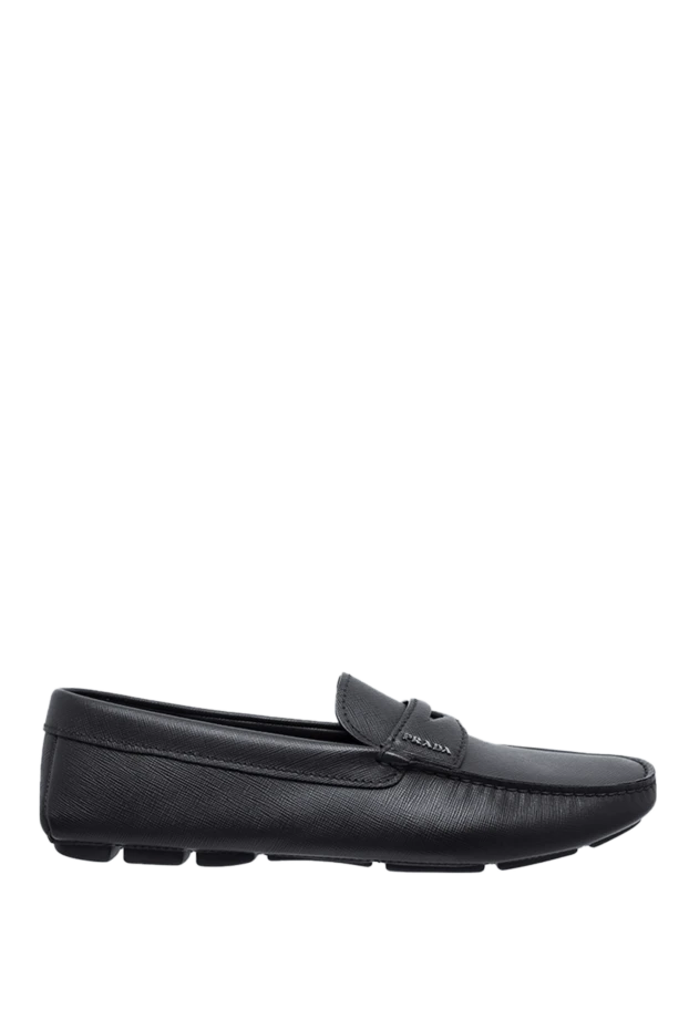 Prada man men's black leather moccasins купить с ценами и фото 160847 - photo 1