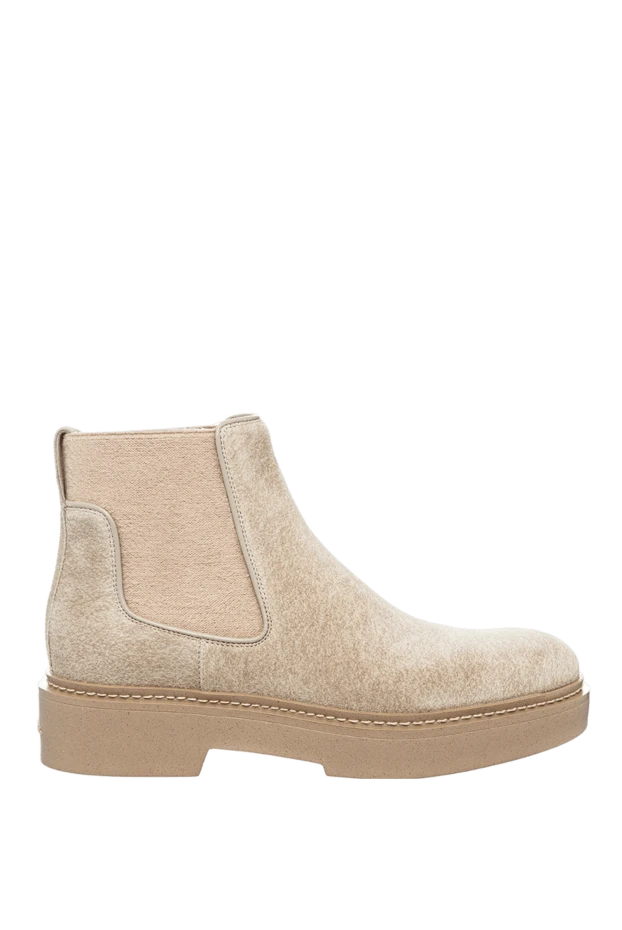 Santoni woman beige nubuck boots for women купить с ценами и фото 160872 - photo 1