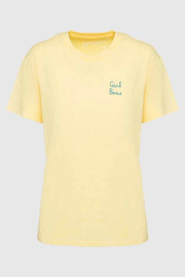 MC2 Saint Barth woman yellow cotton t-shirt for women купить с ценами и фото 160890 - photo 1