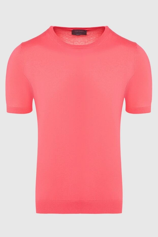 Gran Sasso man cotton short sleeve jumper pink for men купить с ценами и фото 160965 - photo 1