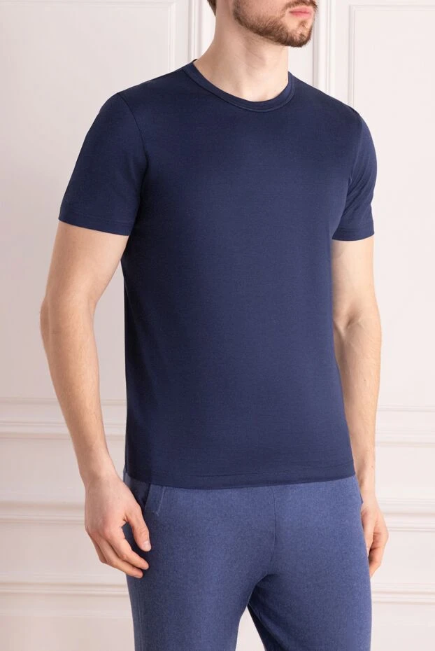 Gran Sasso man cotton t-shirt blue for men 160969 - photo 3