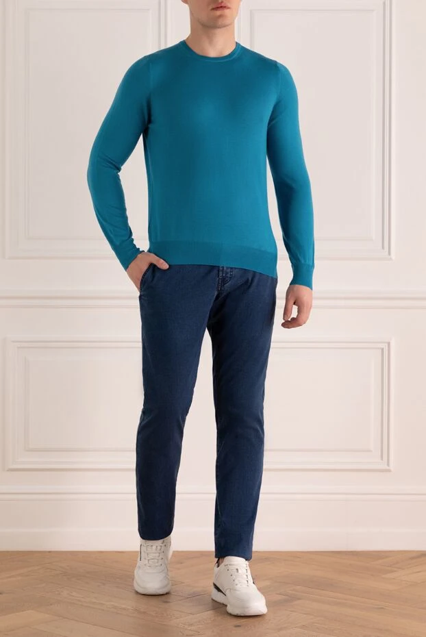 Gran Sasso man blue wool jumper for men купить с ценами и фото 160974 - photo 2