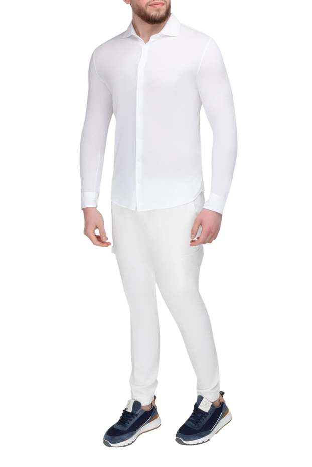 Gran Sasso man white cotton shirt for men купить с ценами и фото 160988 - photo 2