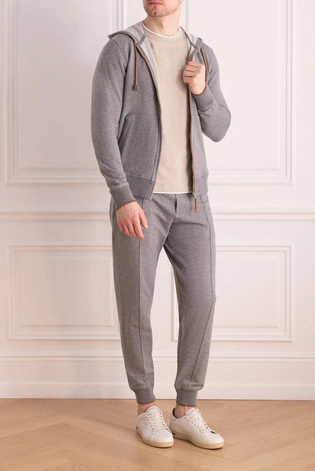 Gran Sasso man men's sports suit made of cotton and elastane, gray купить с ценами и фото 160992 - photo 2