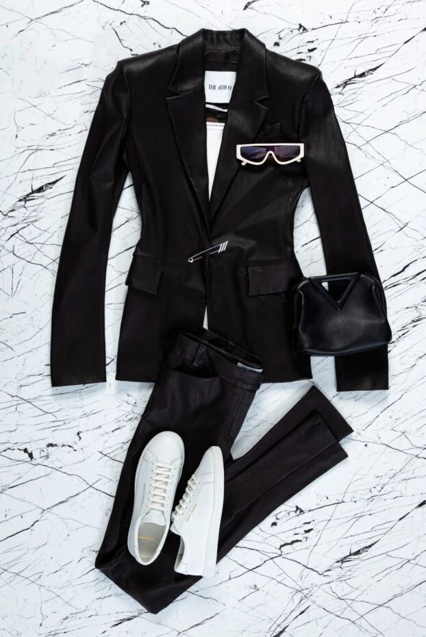 The Attico брючный костюм из натуральной кожи коричневый женский 161025 - фото 2