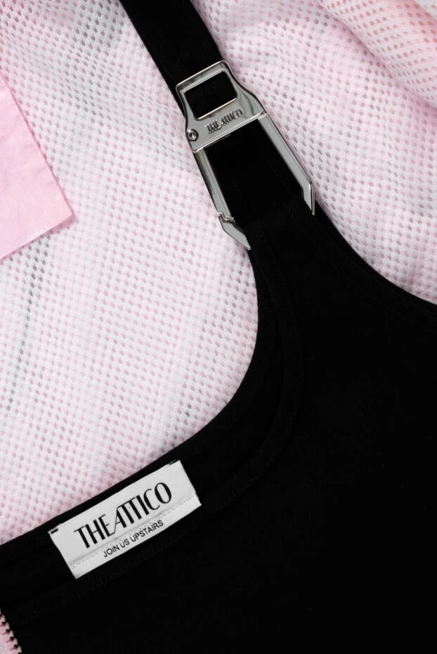 The Attico топ черный на широких бретелях с металлическими пряжками
 161026 - фото 2