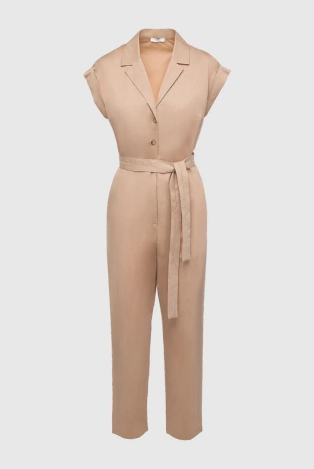 Peserico woman beige women's cotton and elastane jumpsuit купить с ценами и фото 161088 - photo 1