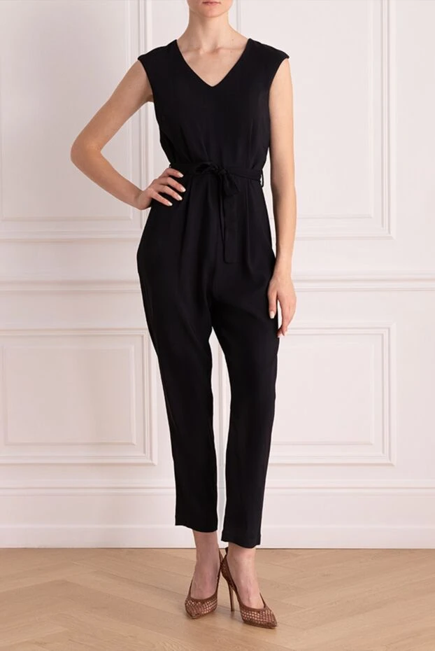 Peserico woman black women's viscose and elastane jumpsuit купить с ценами и фото 161092 - photo 2