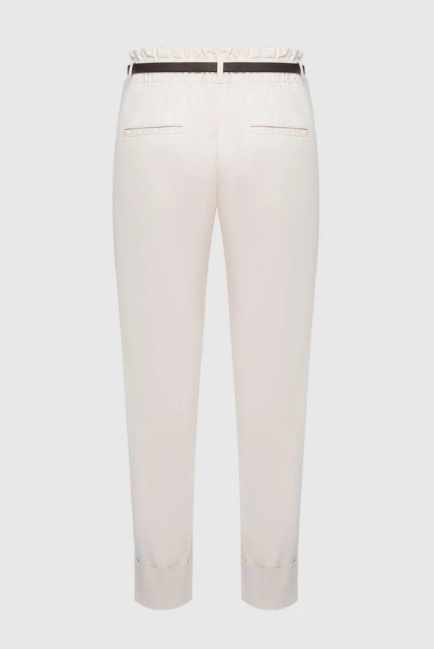 Peserico woman white cotton trousers for women купить с ценами и фото 161097 - photo 2