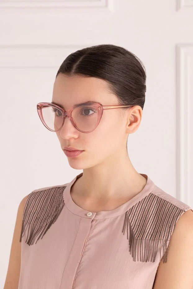 Alexander McQueen woman pink plastic and metal glasses for women купить с ценами и фото 161138 - photo 2