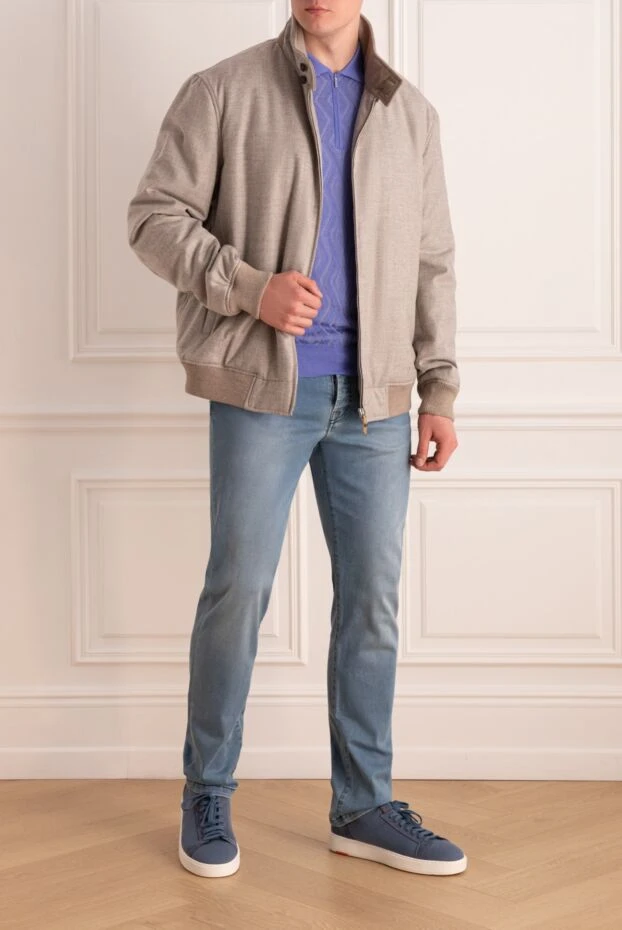 Cesare di Napoli man wool and cashmere jacket beige for men купить с ценами и фото 161199 - photo 2