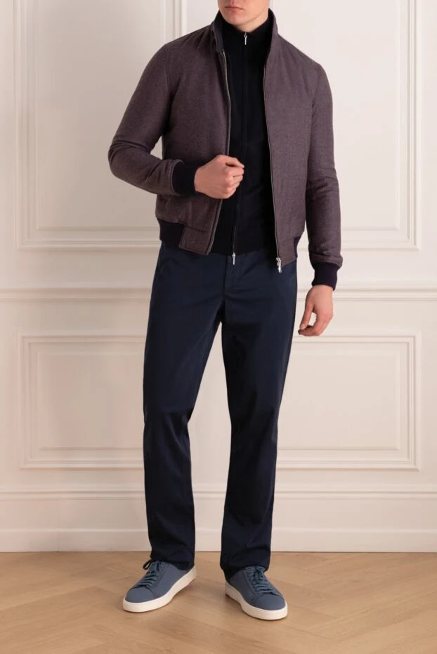 Cesare di Napoli man wool and cashmere jacket purple for men купить с ценами и фото 161202 - photo 2