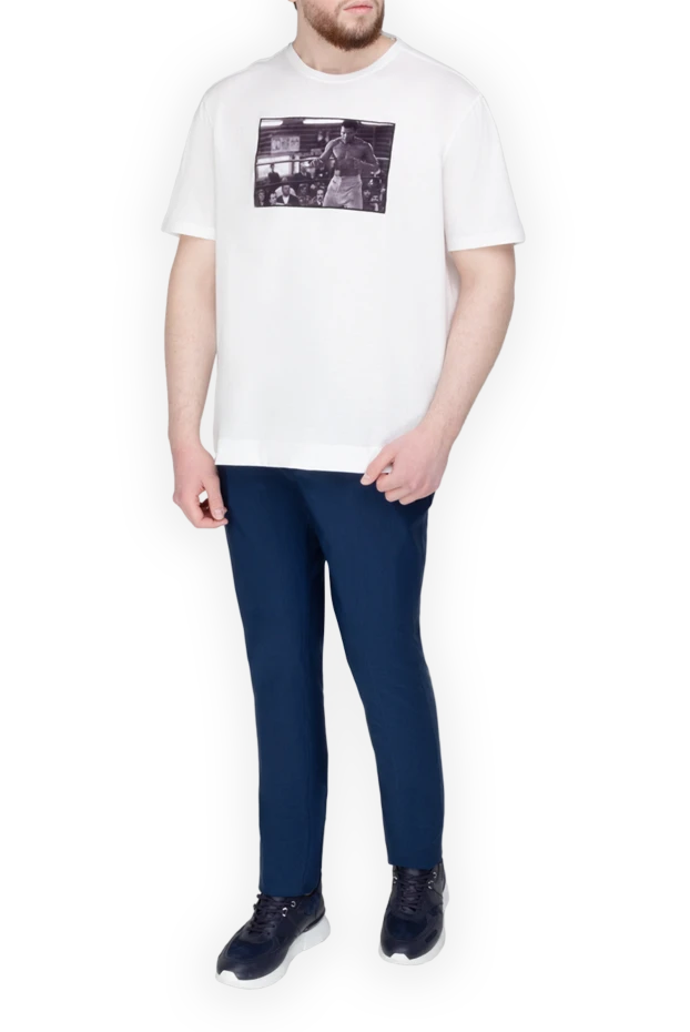 Limitato man white cotton t-shirt for men купить с ценами и фото 161220 - photo 2