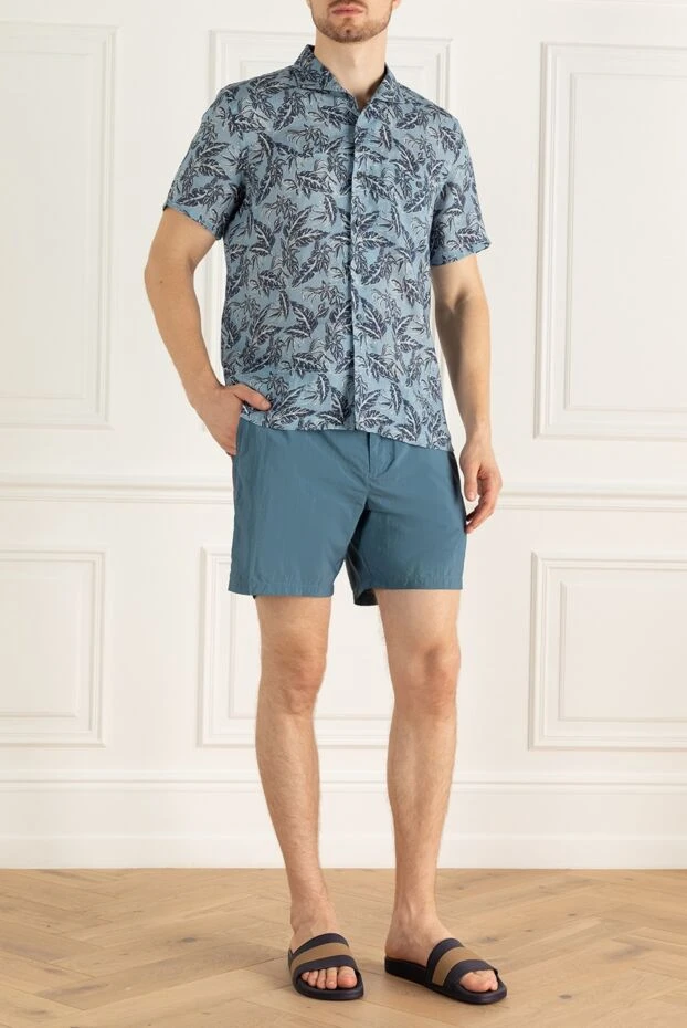 Corneliani man blue polyester beach shorts for men купить с ценами и фото 161244 - photo 2