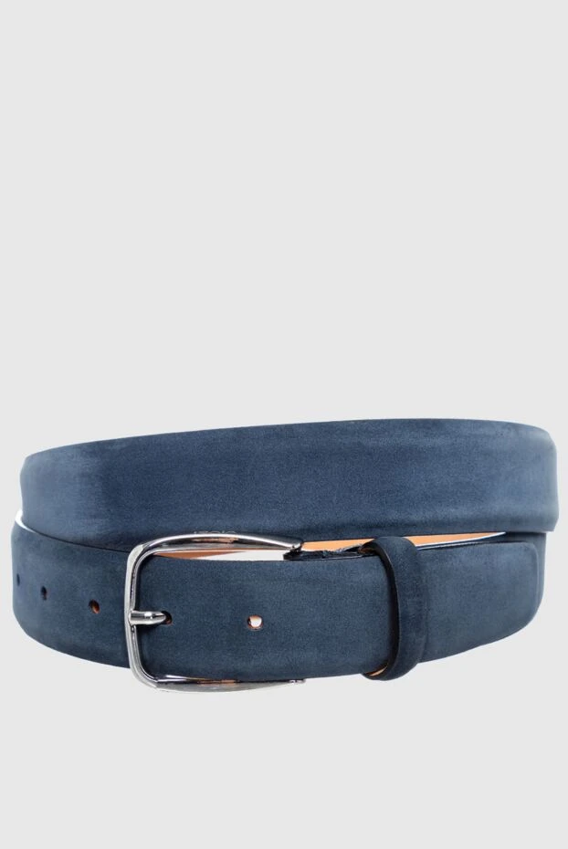 Isaia man leather belt blue for men купить с ценами и фото 161299 - photo 1