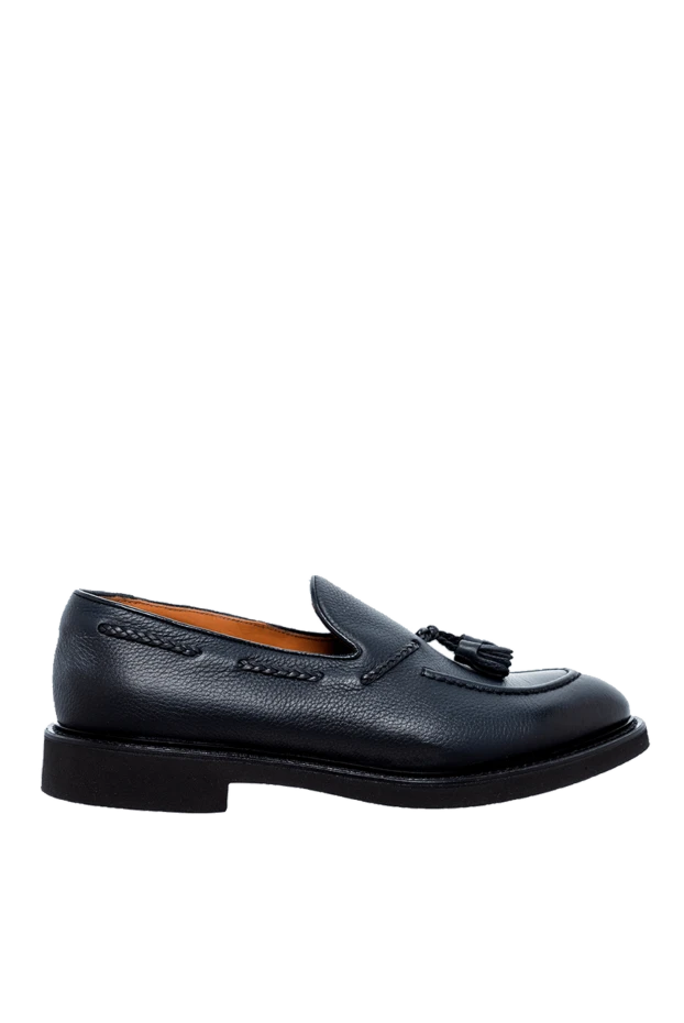 Doucal`s man blue leather loafers for men купить с ценами и фото 161308 - photo 1