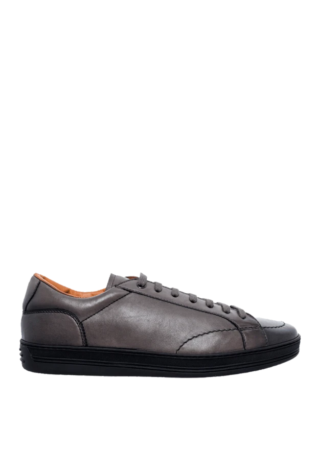 Doucal`s man gray leather sneakers for men купить с ценами и фото 161318 - photo 1