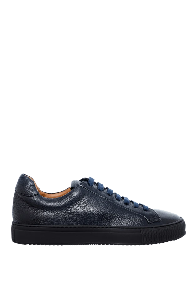 Doucal`s man blue leather sneakers for men купить с ценами и фото 161319 - photo 1