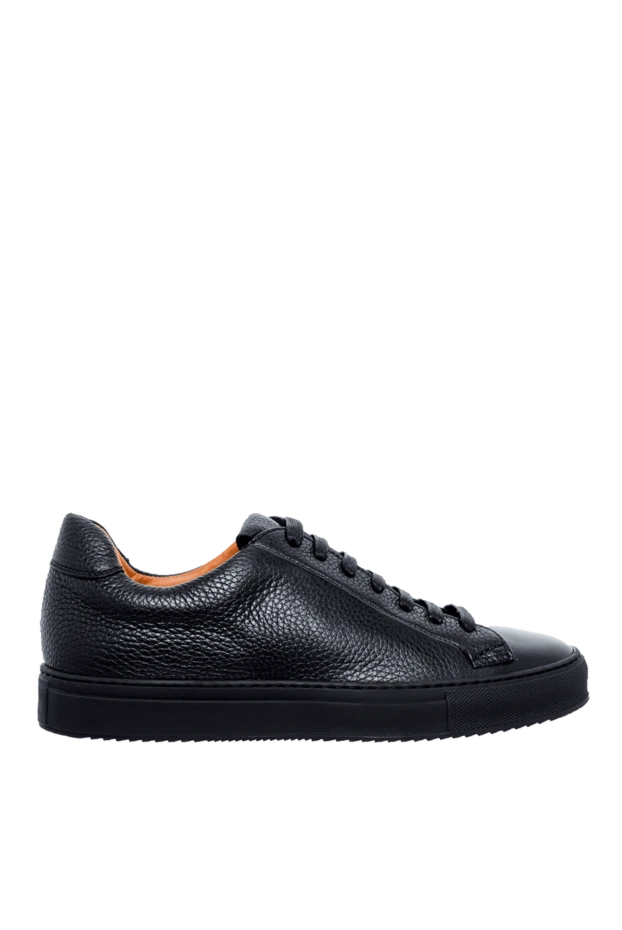 Doucal`s man black leather sneakers for men купить с ценами и фото 161321 - photo 1