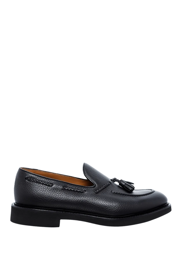 Doucal`s man black leather loafers for men купить с ценами и фото 161322 - photo 1