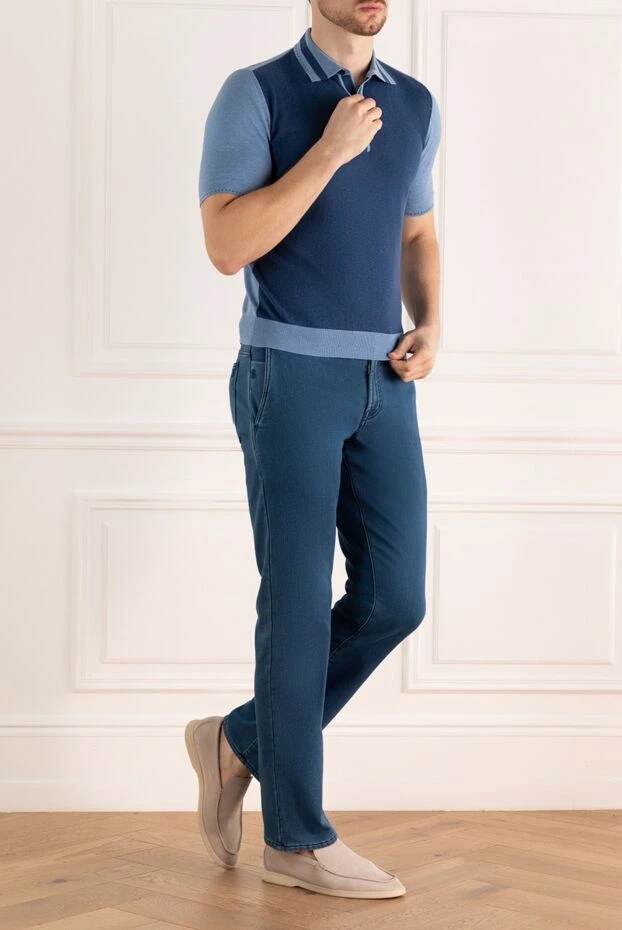 Scissor Scriptor man cotton and polyester jeans blue for men купить с ценами и фото 161338 - photo 2