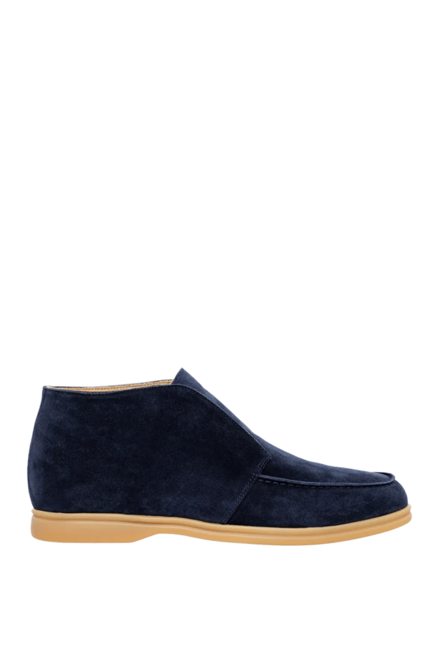 Cesare di Napoli man blue nubuck loafers for men купить с ценами и фото 161390 - photo 1