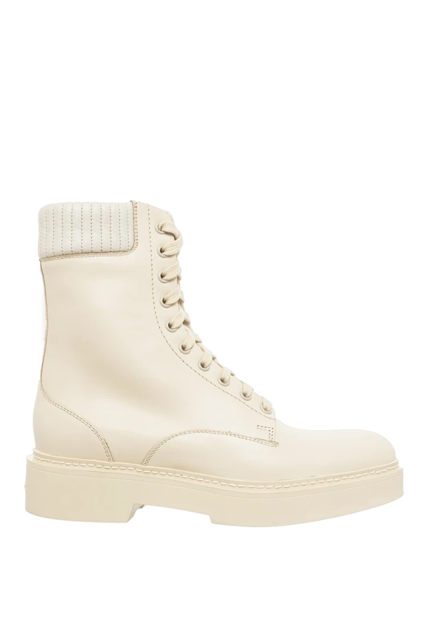 Santoni woman white leather boots for women купить с ценами и фото 161412 - photo 1