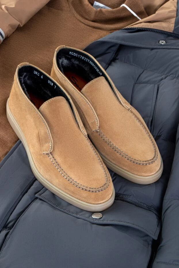 Santoni анатомиялық табаны және тегіс жабыны бар ерлерге арналған күдері лоферлері
161415 - фото 2