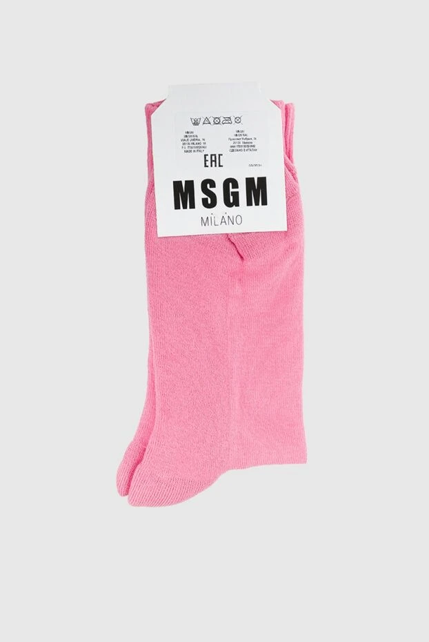 MSGM woman pink cotton socks for women купить с ценами и фото 161429 - photo 2