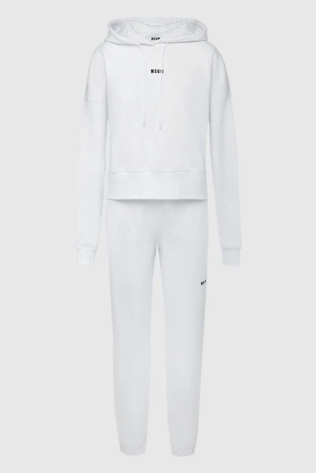 MSGM woman white women's walking suit made of cotton купить с ценами и фото 161432 - photo 1