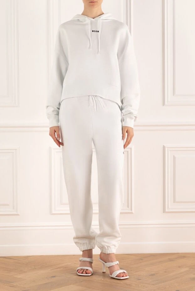 MSGM woman white women's walking suit made of cotton купить с ценами и фото 161432 - photo 2