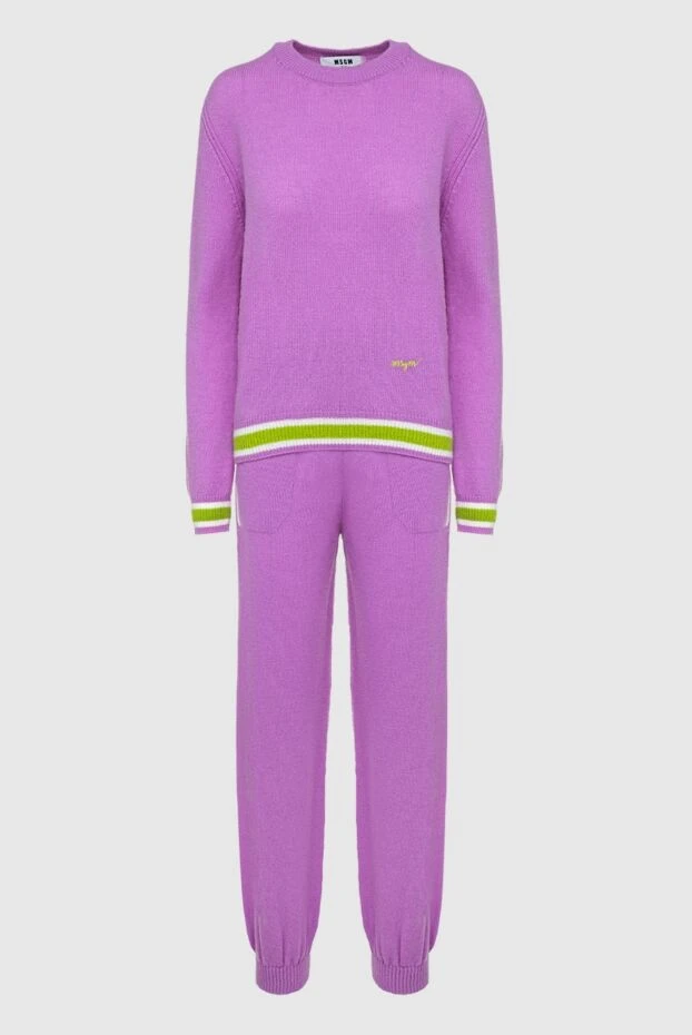 MSGM woman purple women's walking suit made of merino and cashmere купить с ценами и фото 161433 - photo 1