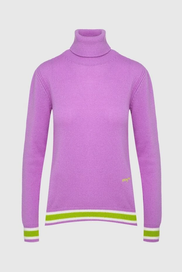 MSGM woman purple merino and cashmere golf for women купить с ценами и фото 161434 - photo 1