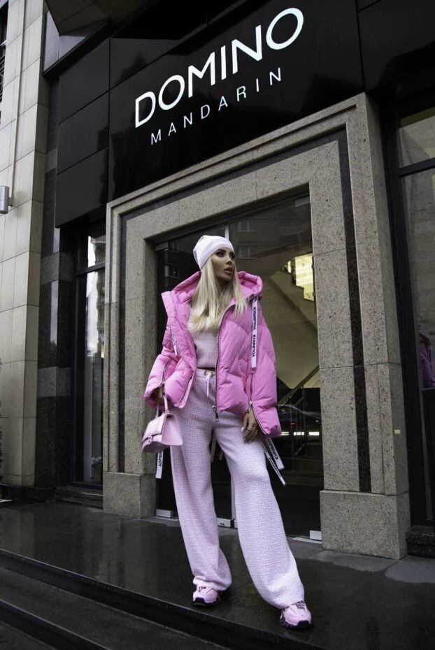 Balmain жүннен жасалған қызғылт түсті монограммамен басылған әйелдер қалпағы 161484 - фото 2