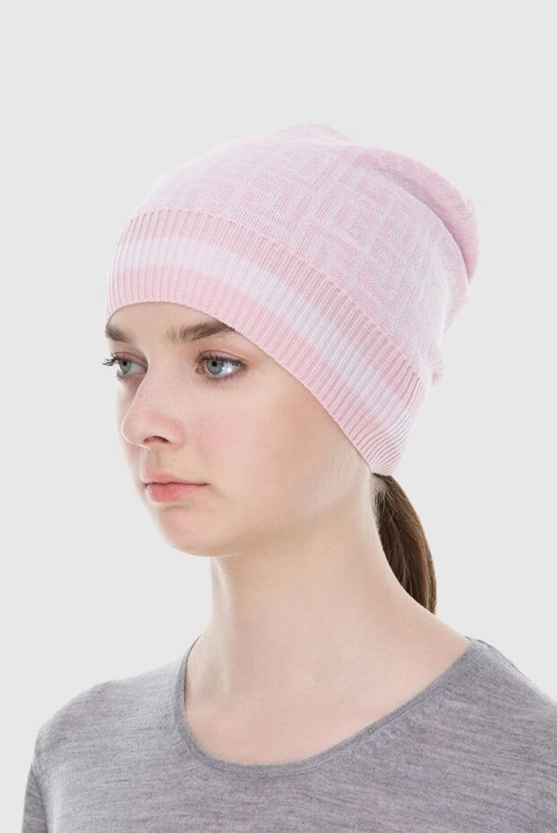 Balmain woman pink woolen hat for women купить с ценами и фото 161484 - photo 2