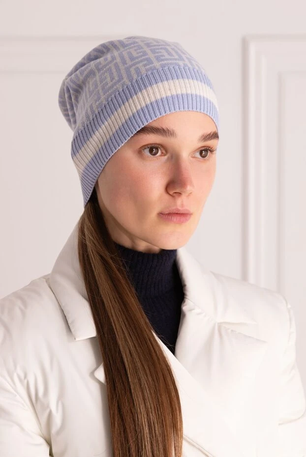 Balmain woman blue woolen hat for women купить с ценами и фото 161485 - photo 2