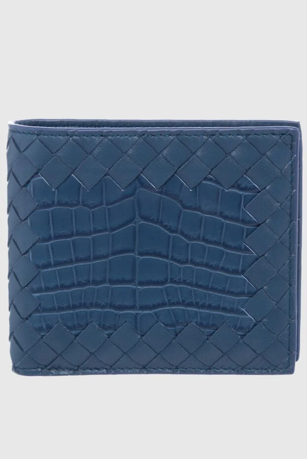 Bottega Veneta man blue leather wallet for men купить с ценами и фото 161497 - photo 1