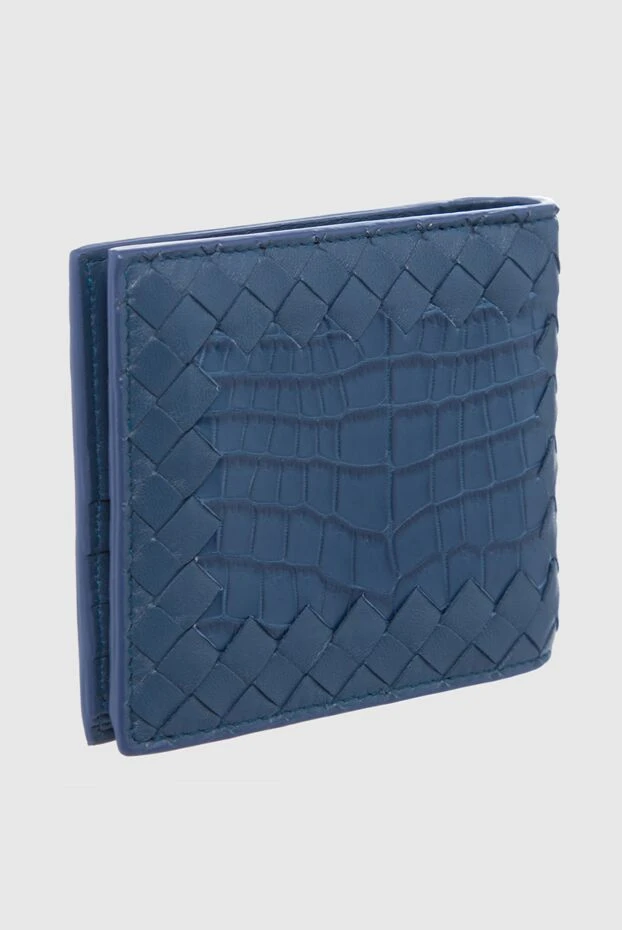 Bottega Veneta man blue leather wallet for men купить с ценами и фото 161497 - photo 2