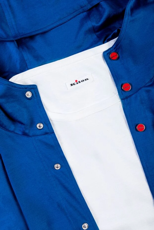 Kiton ерлерге арналған ақ түсті ультра жұмсақ джерси экипаж мойнына арналған футболка
 161529 - фото 2