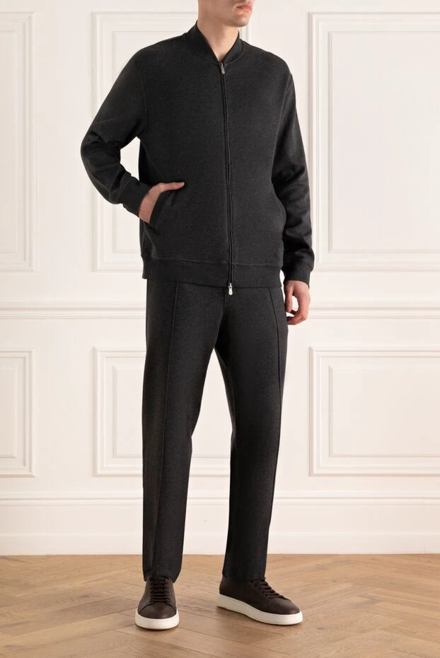 Костюм спортивный в графитовом оттенке с двусторонней молнией
 - фото 2