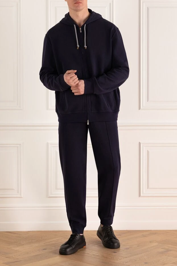 Brunello Cucinelli комфортный спортивный костюм из плотного джерси с капюшоном
 161540 - фото 3
