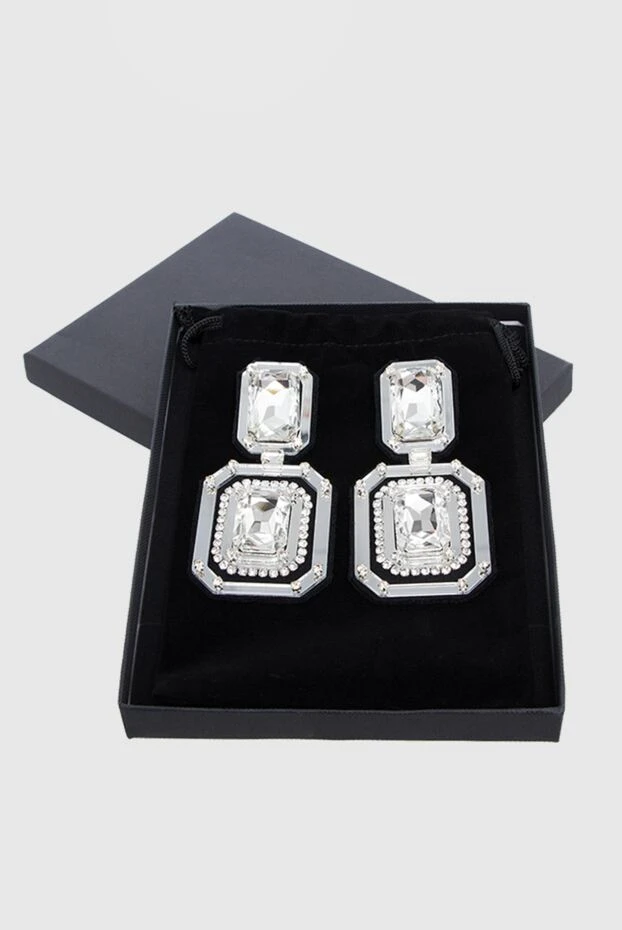David Koma pendant earrings for women gray with large white crystals 161582 - photo 3