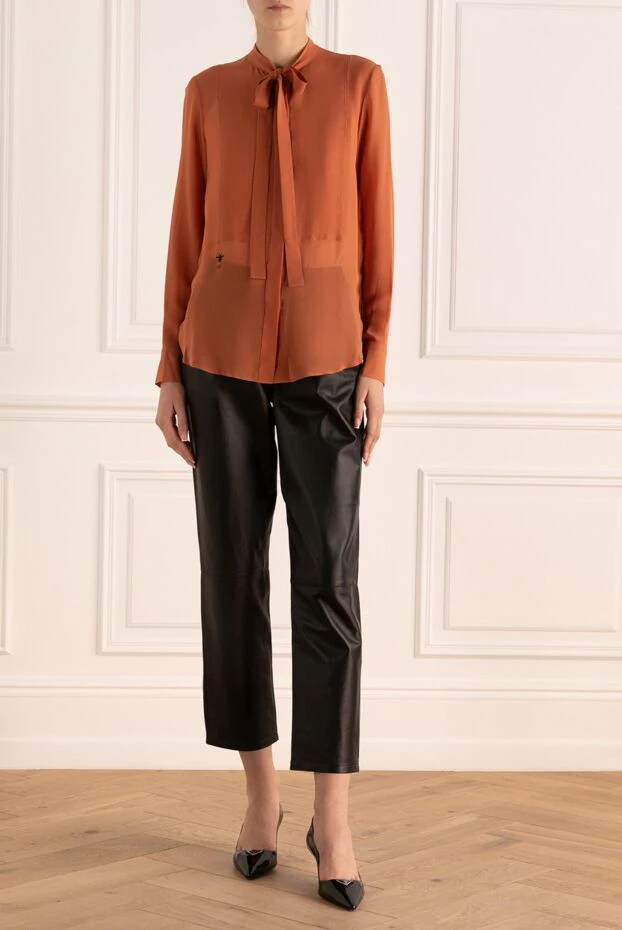 Dior woman orange silk blouse for women купить с ценами и фото 161609 - photo 2