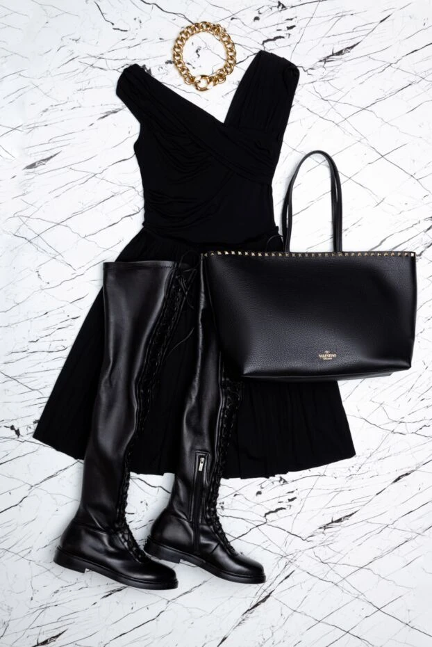 Dior black dress with short pleated skirt and asymmetrical sleeves 161612 - photo 2