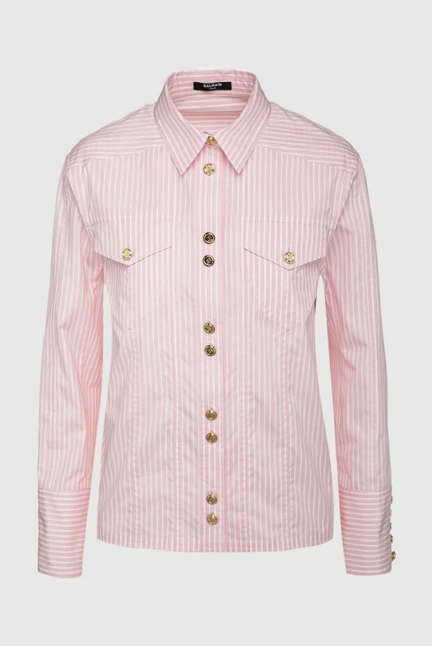 Balmain woman pink cotton shirt for women купить с ценами и фото 161616 - photo 1