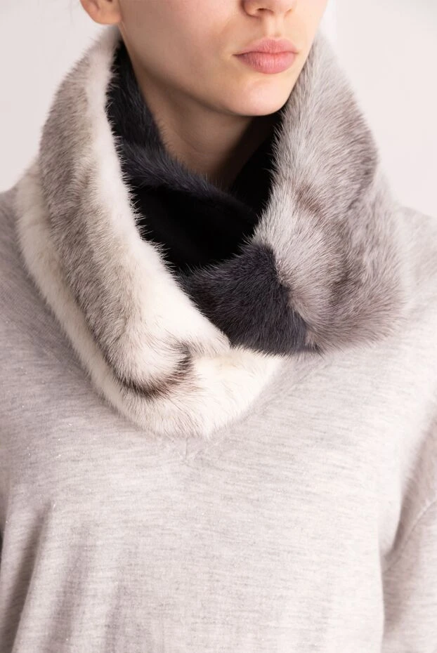 Dior woman gray mink fur scarf for women купить с ценами и фото 161646 - photo 2