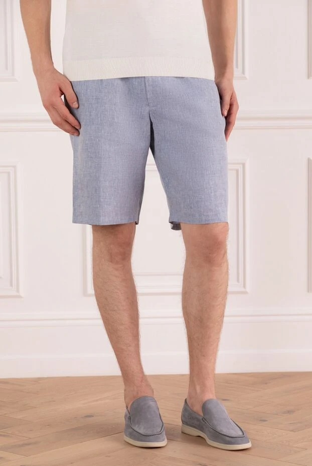 Cesare di Napoli man linen and wool shorts gray for men 161677 - photo 3