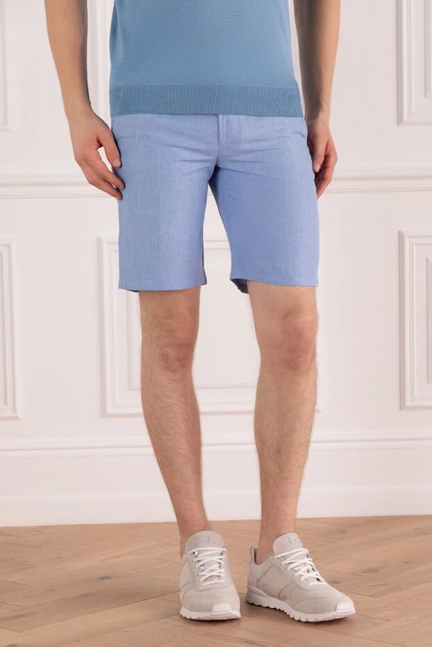 Cesare di Napoli man linen and wool shorts gray for men 161677 - photo 3