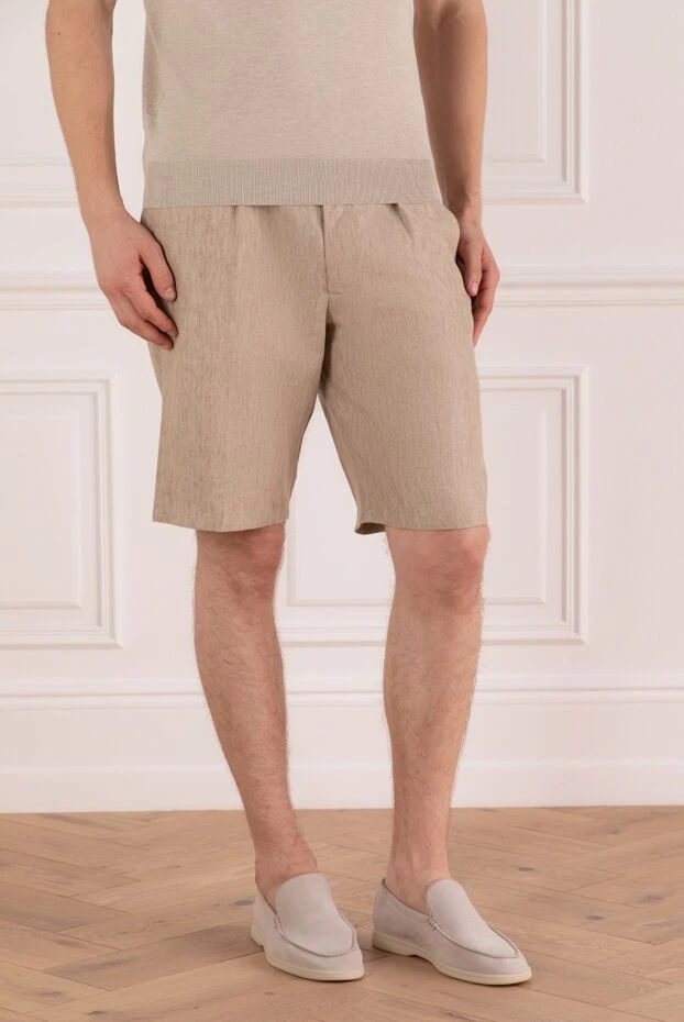 Cesare di Napoli man linen and wool shorts gray for men 161677 - photo 3