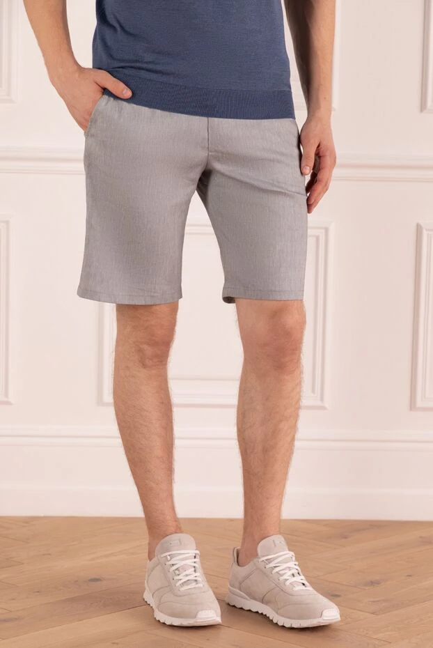 Cesare di Napoli man linen and wool shorts gray for men 161677 - photo 3